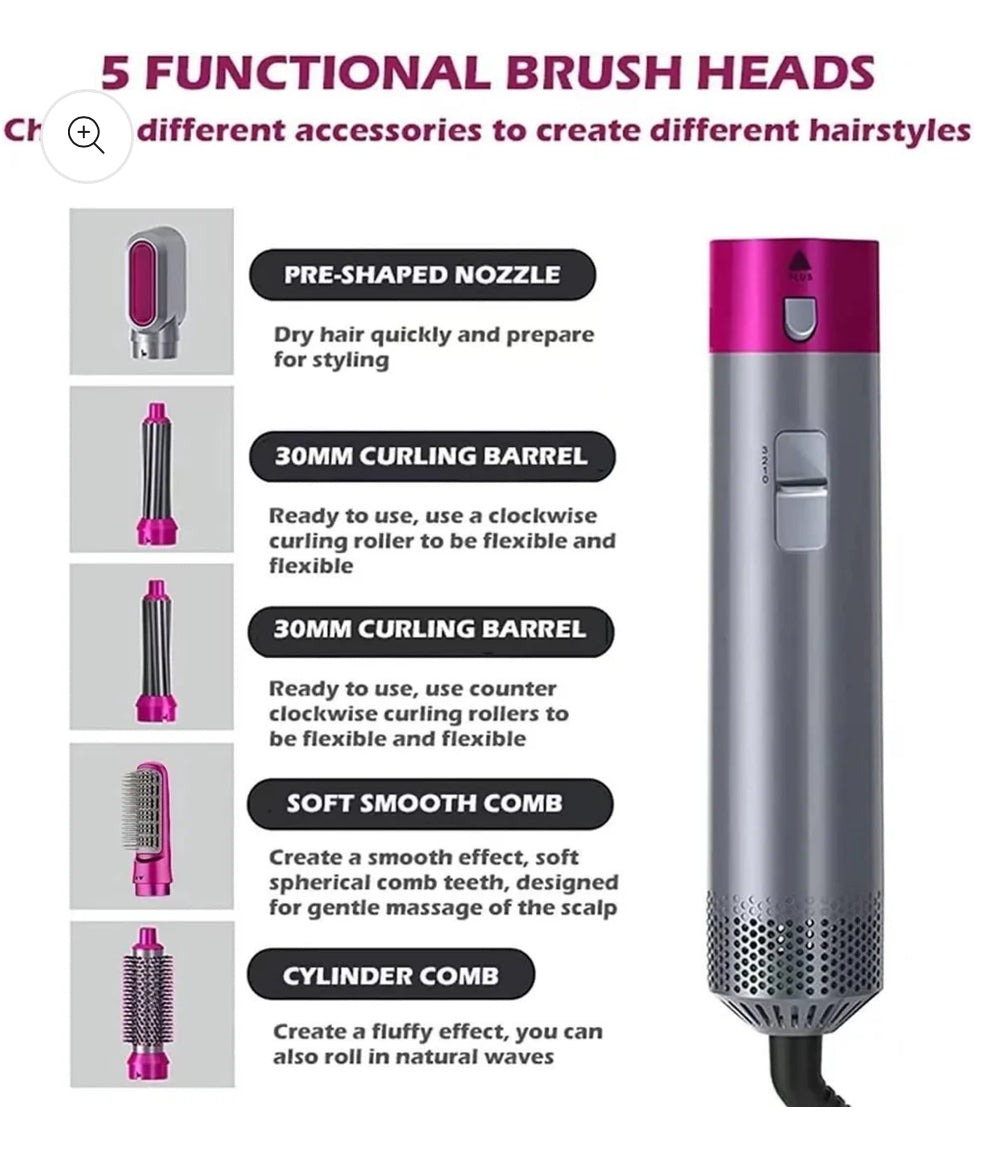 Glamhair 5 in 1 multi head hair styler