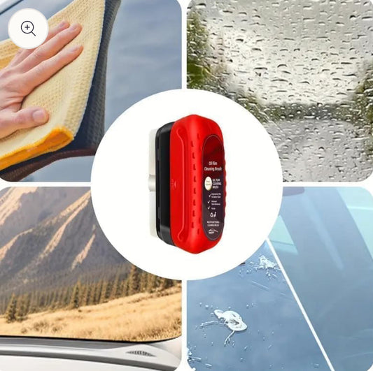 Car Glass Oil Film Cleaning Brush – Restore Crystal-Clear Windshields in Minutes! (Pack of 2)