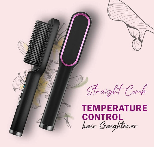 Professional Hair Straightener Tourmaline Ceramic Hair Curler Brush Hair Comb The GenZ Club 